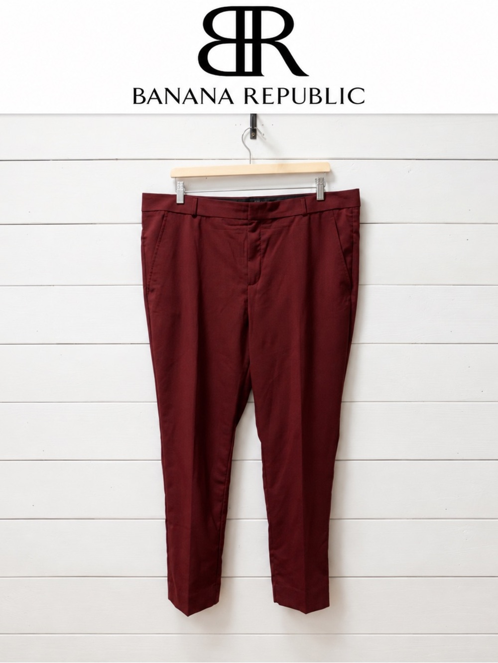 Banana Republic Ryan Trouser Burgundy Size 16